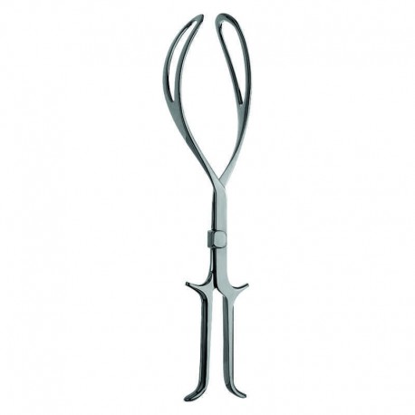Heaney Hysterectomy Forceps, Curved, Single Groove, 14" (35.0 Cm)